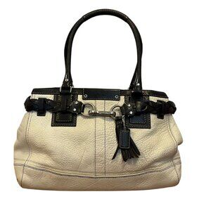 COACH Hamptons Braid Belted Carryall Satchel